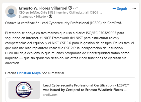 Evidencia de Ernesto W. Flores Villarroel